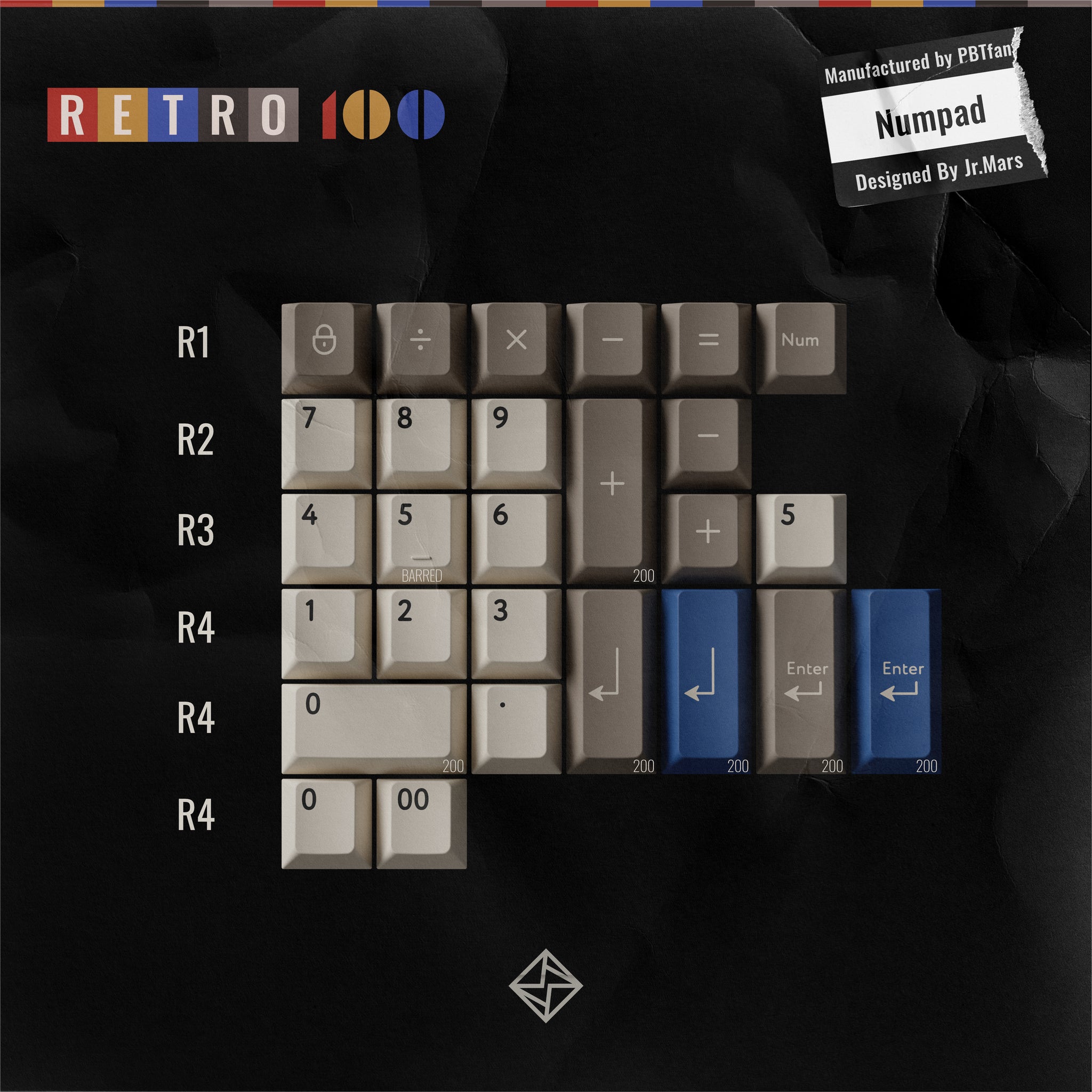 PBTfans Retro 100 – KBDfans® Mechanical Keyboards Store