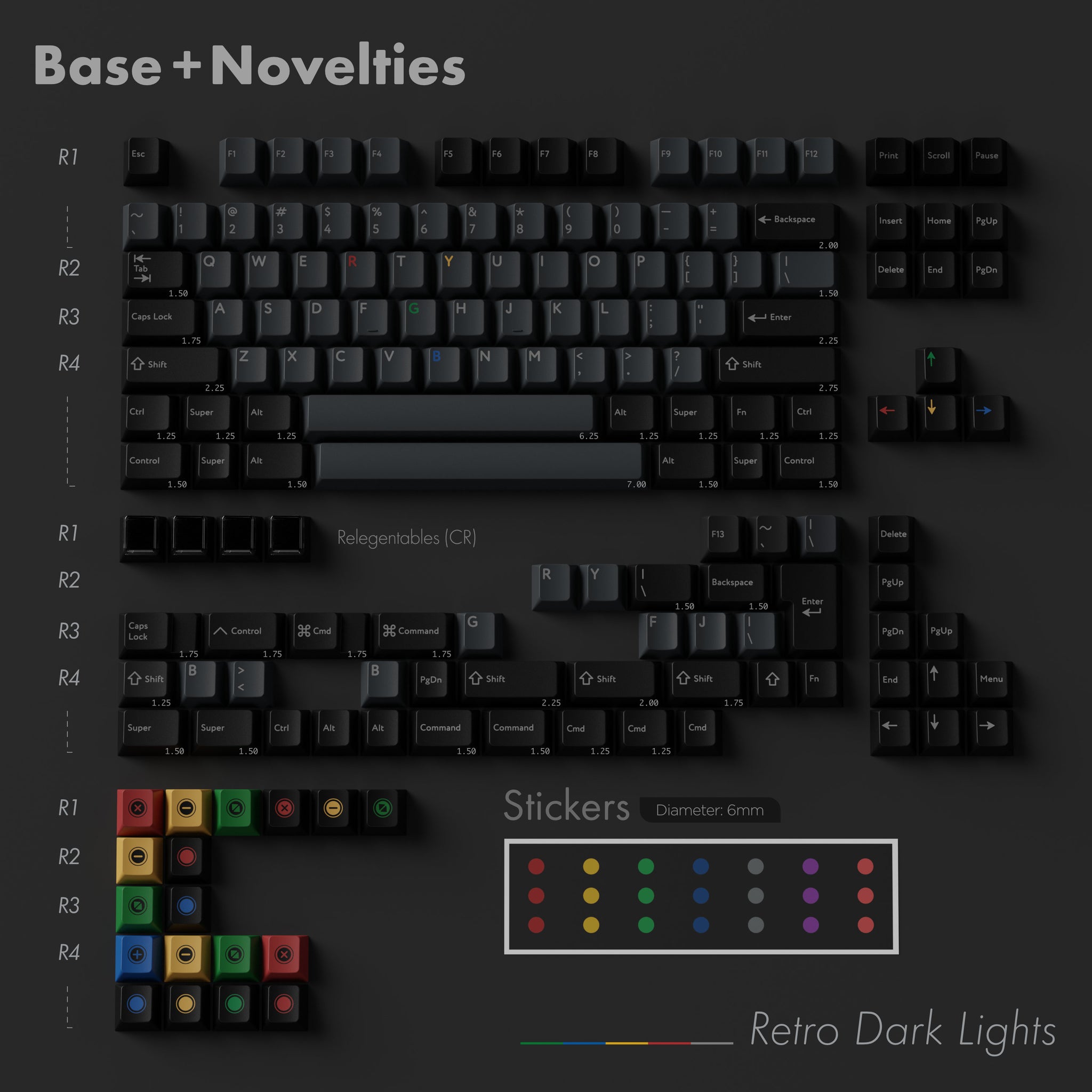 PBTfans レトロダークライツ – KBDfans® Mechanical Keyboards Store